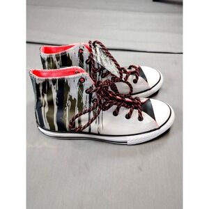 NWT-Converse All Star Chuck Taylor Grey FLAME‎ Black 4.5Y/WM6.5 Hi Top Sneaker
